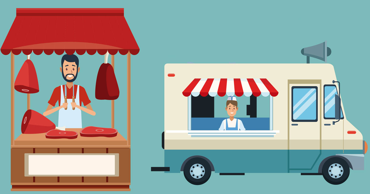 Camion boucherie mobile